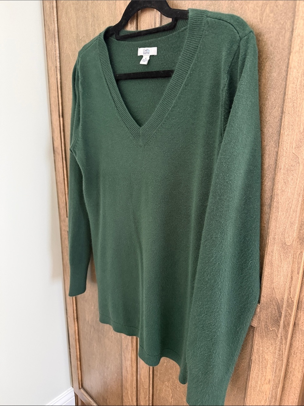 Forest Green “Extra Soft” V-Neck Sweater